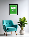 Print: Come flie with me! Grønn