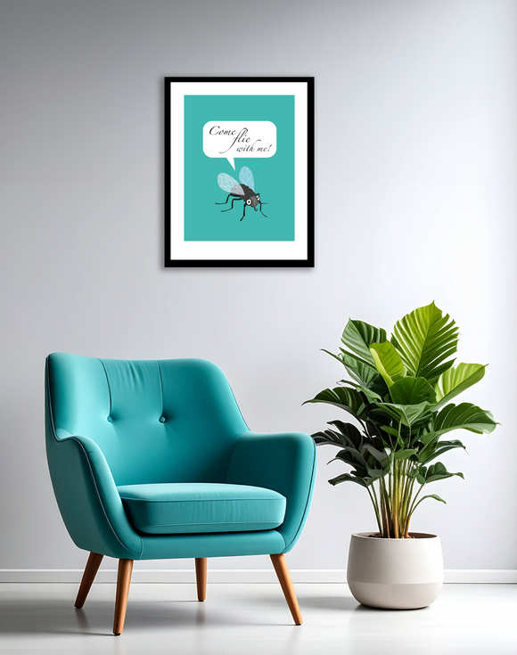Print: Come flie with me! Turkis