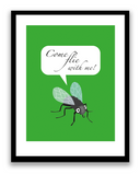 Print: Come flie with me! Grønn