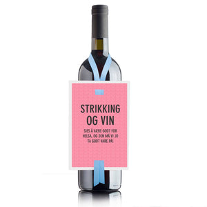 Strikking og vin - Vinkort